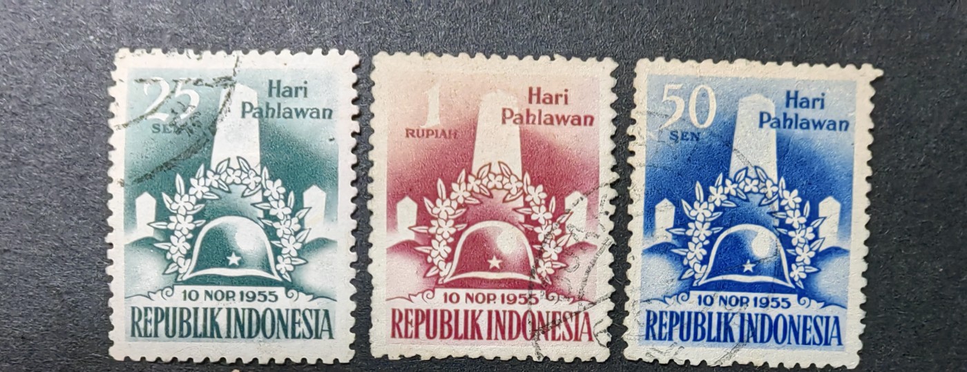 中外邮票+首日封+旧书籍.专场（精品） 1955年印度尼西亚（士兵纪念）