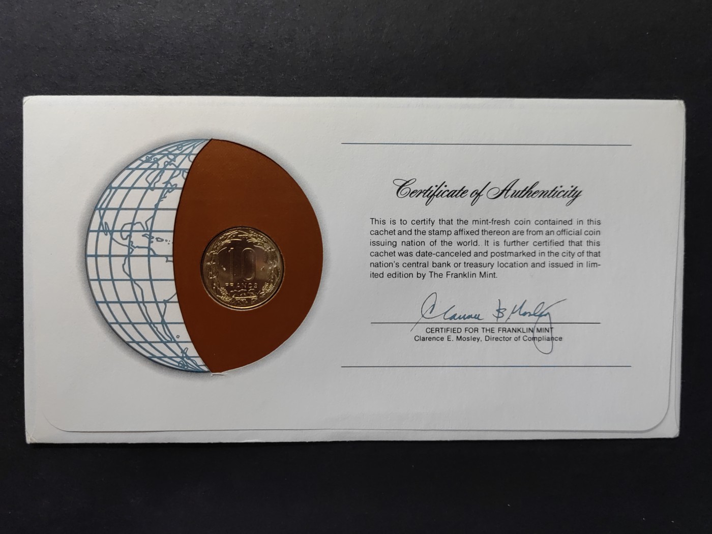 中外邮票+首日封+旧书籍.专场（精品） 富兰克林造币厂认证（麦客隆.邮票+货币邮封）