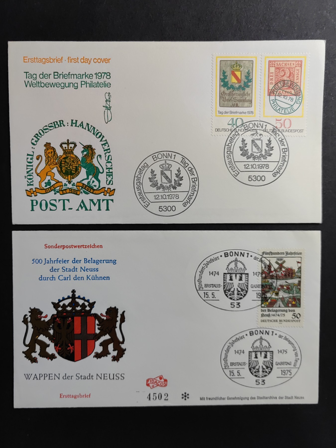 中外邮票+首日封+旧书籍.专场（精品） 70年代德国纪念邮封