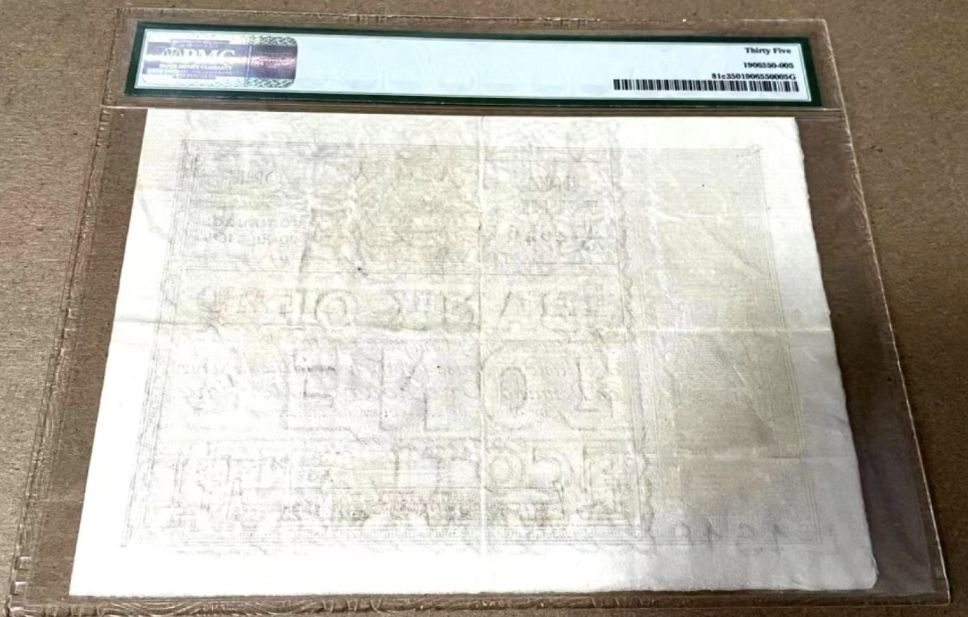 Chase Auction 第23期 - - 外钞、民国钞和人民币混合场！ 1889年苏格兰1镑，PMG35！