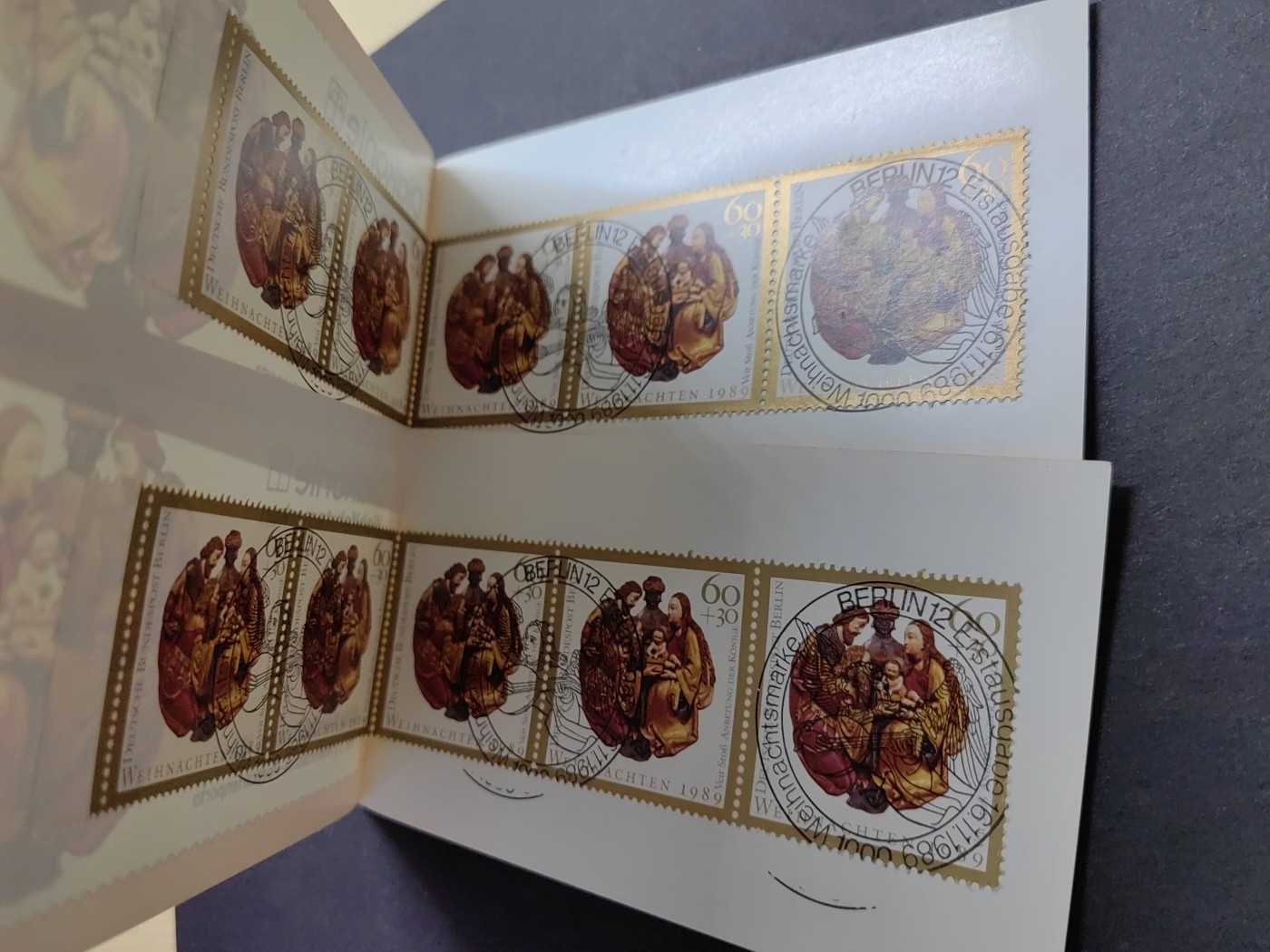 中外邮票+首日封+旧书籍.专场（精品） 德国.1989年圣诞节邮折