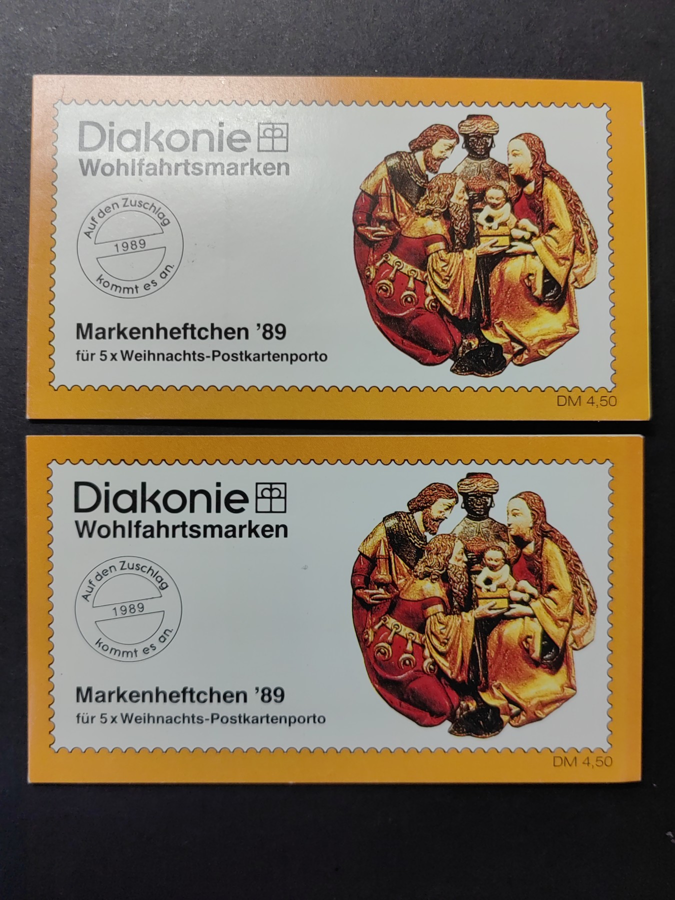 中外邮票+首日封+旧书籍.专场（精品） 德国.1989年圣诞节邮折