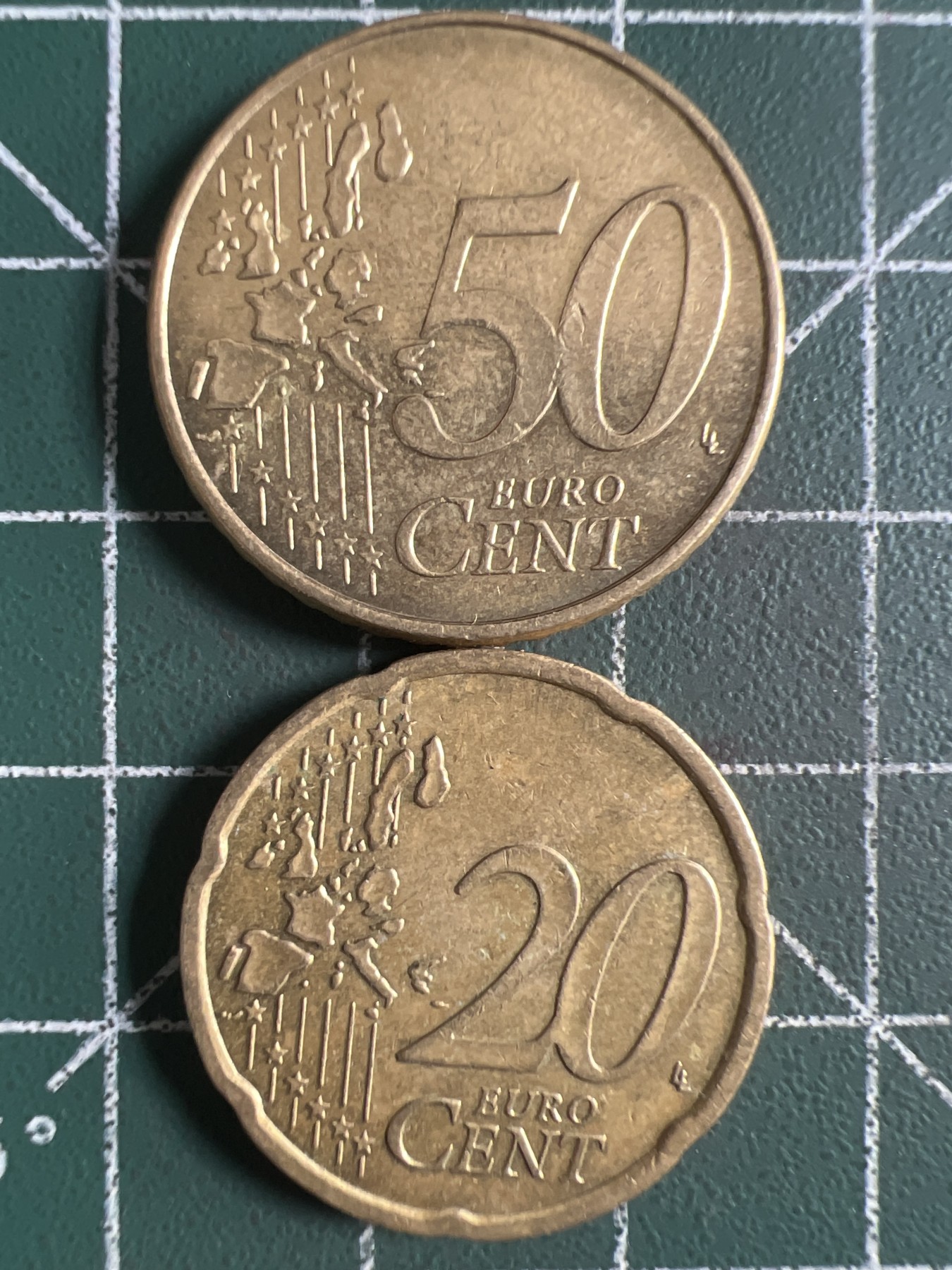 第406期 硬币专场 （无押金，捡漏，全场20包邮，偏远地区除外，接收代拍业务） 德国20/50欧分两枚