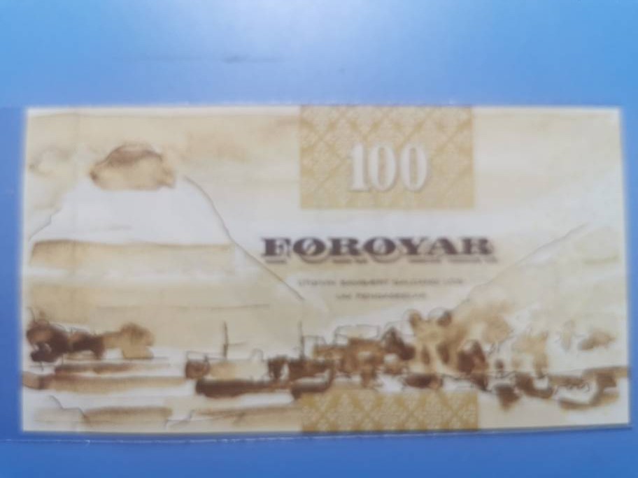 法罗群岛100克朗 2002年 克劳斯目录P-25 欧洲纸币 实物图 UNC   