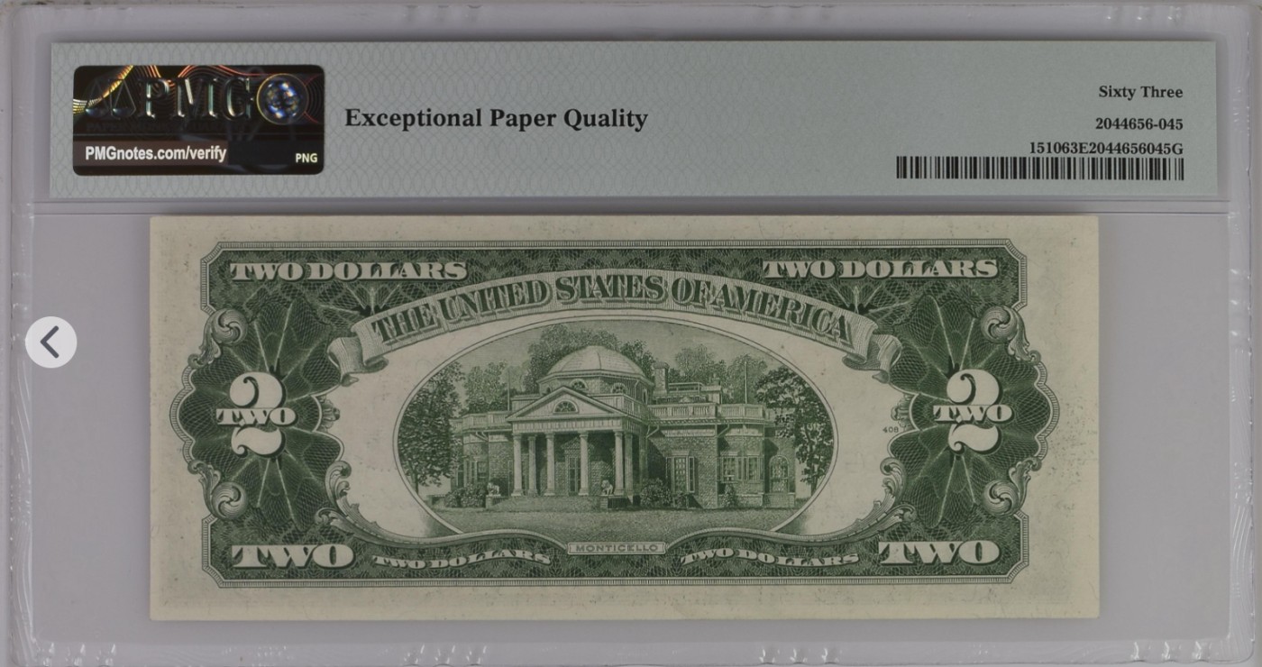 PMG、ACG美元评级专场，无佣金！！！ 2美元红库印战争券Legal Tender Note, $2 1953A Small Size