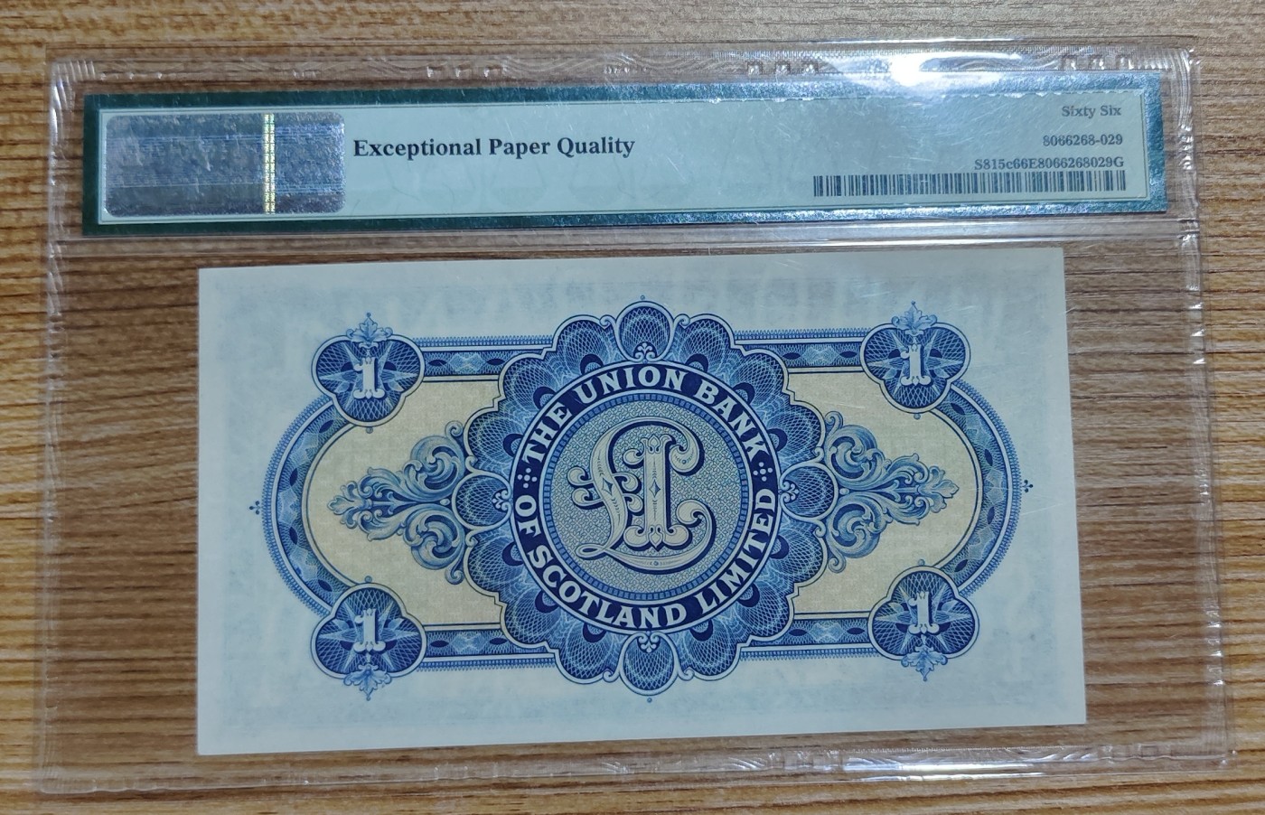 Chase Auction 第23期 - - 外钞、民国钞和人民币混合场！ 1937年苏格兰1镑，PMG66！