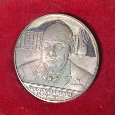 【淘币小摊】第一百五十三拍  散币场 周四至周日 四连拍   满百包邮 - 英国1965年丘吉尔原盒一盎司精制银章