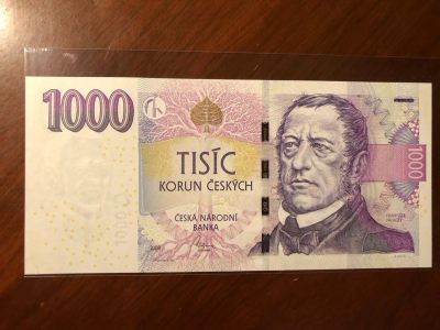 🌼甜小邱世界纸币收藏💐第79期🐇🌼 - 全新UNC 捷克 1000克朗 2008