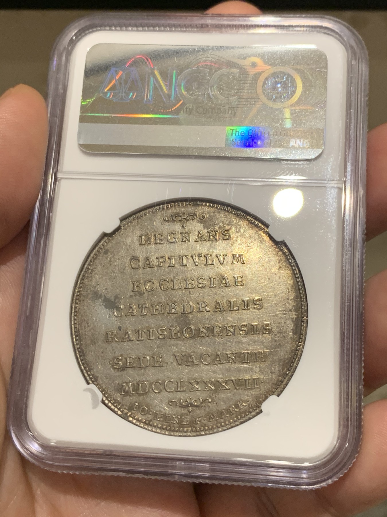 《竞宝斋》第187场-周日，周一 2场 (全场包邮) NGC MS61 德国 雷根斯堡主教区 1787BK 缺位泰勒大银 稀少单年 极致工艺 性价比支选