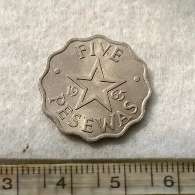 【淘币小摊】第一百五十四拍  散币场 周四至周日 四连拍   满百包邮 - 加纳1965年5比赛瓦