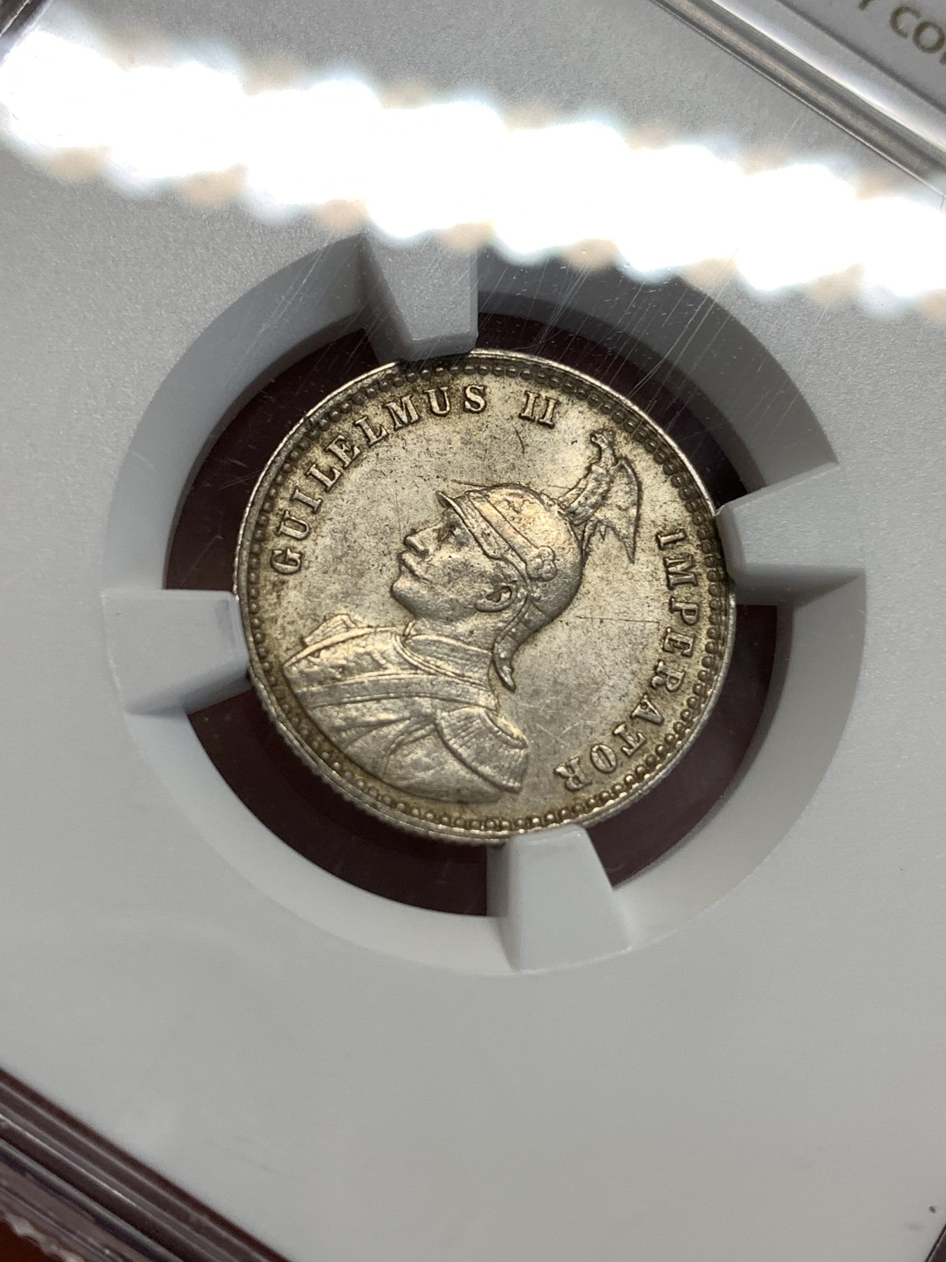 《竞宝斋》第187场-周日，周一 2场 (全场包邮) NGC UNC 东非1/4卢比银币 稀少面值 年份少见 给个正面清洗实在无语 可以再试试