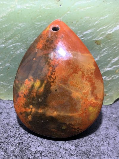 放福利！精美冰飘心战国红玛瑙大吊坠一个， 放福利！精美冰飘心战国红玛瑙大吊坠一个，