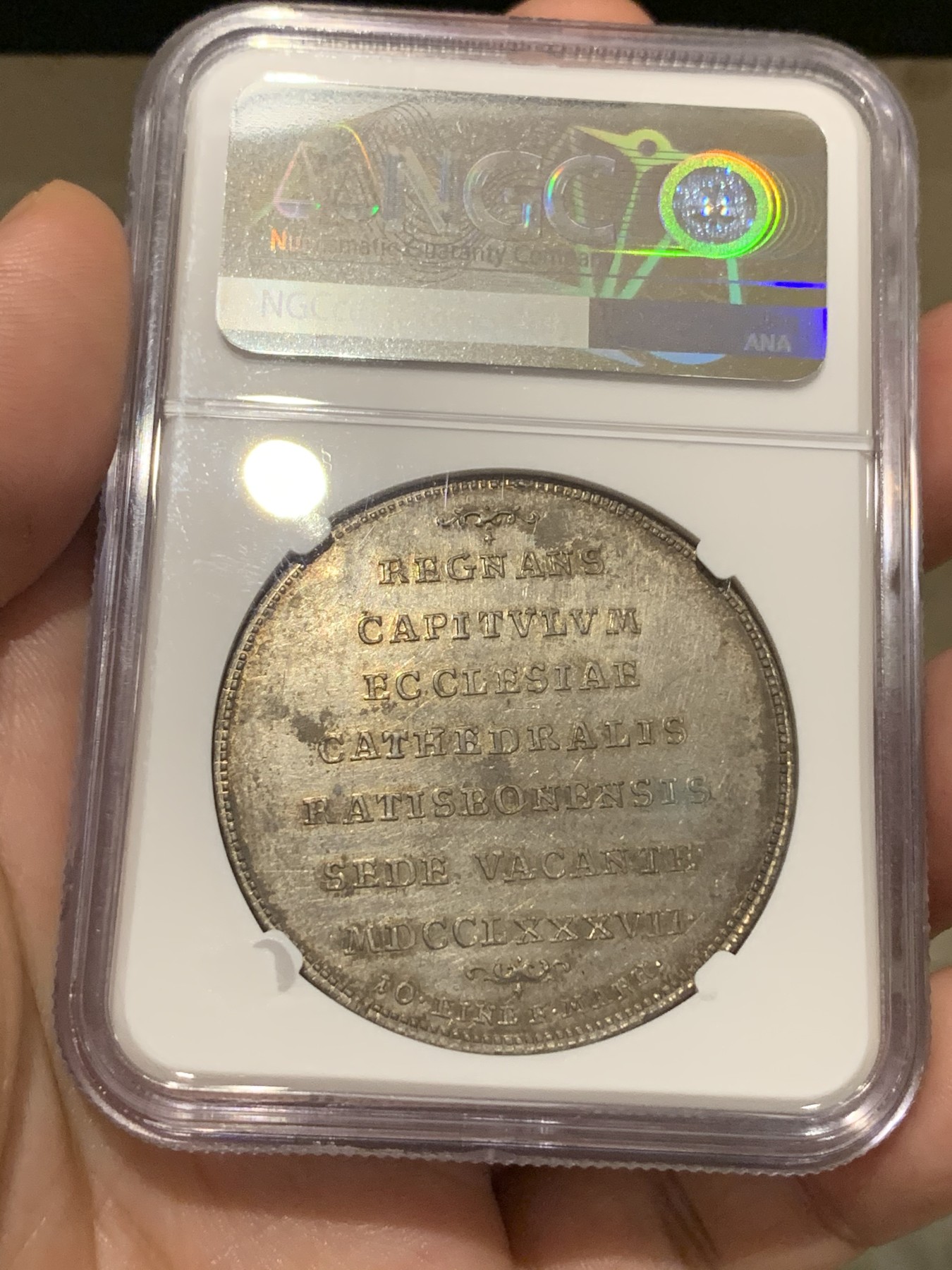 《竞宝斋》第187场-周日，周一 2场 (全场包邮) NGC MS61 德国 雷根斯堡主教区 1787BK 缺位泰勒大银 稀少单年 极致工艺 性价比支选