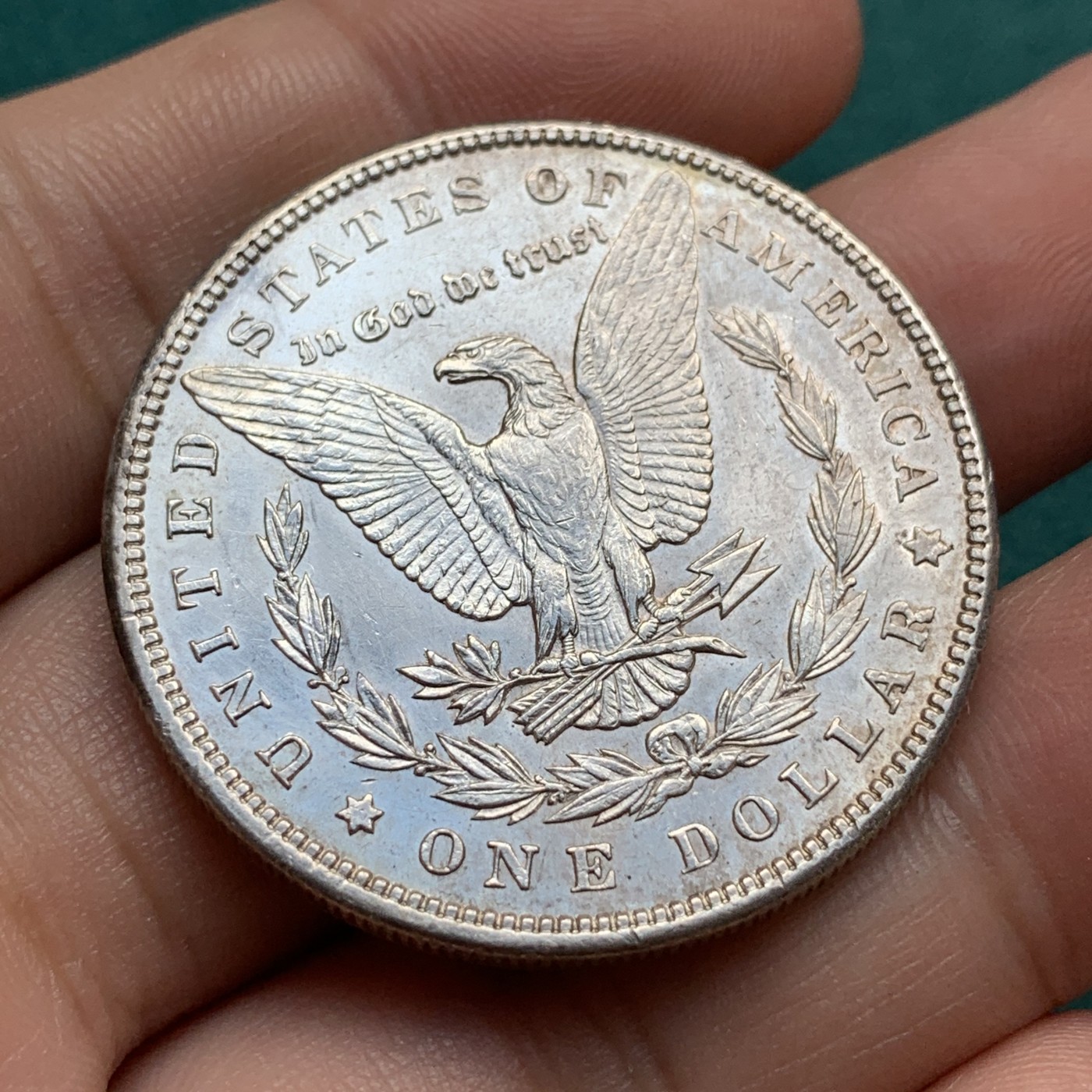 《竞宝斋》第187场-周日，周一 2场 (全场包邮) 美国1900年摩根一元银币 状态不错