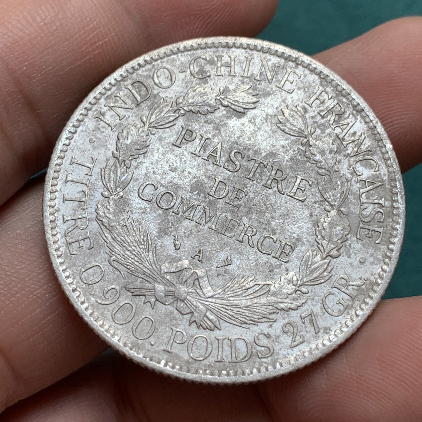 《竞宝斋》第187场-周日，周一 2场 (全场包邮) 1906A法属印度支那1皮阿斯特坐洋大银币 细节锋利