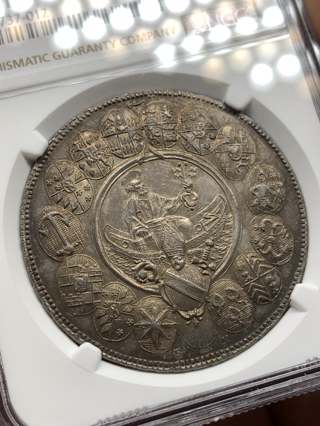 《竞宝斋》第187场-周日，周一 2场 (全场包邮) NGC MS61 德国 雷根斯堡主教区 1787BK 缺位泰勒大银 稀少单年 极致工艺 性价比支选