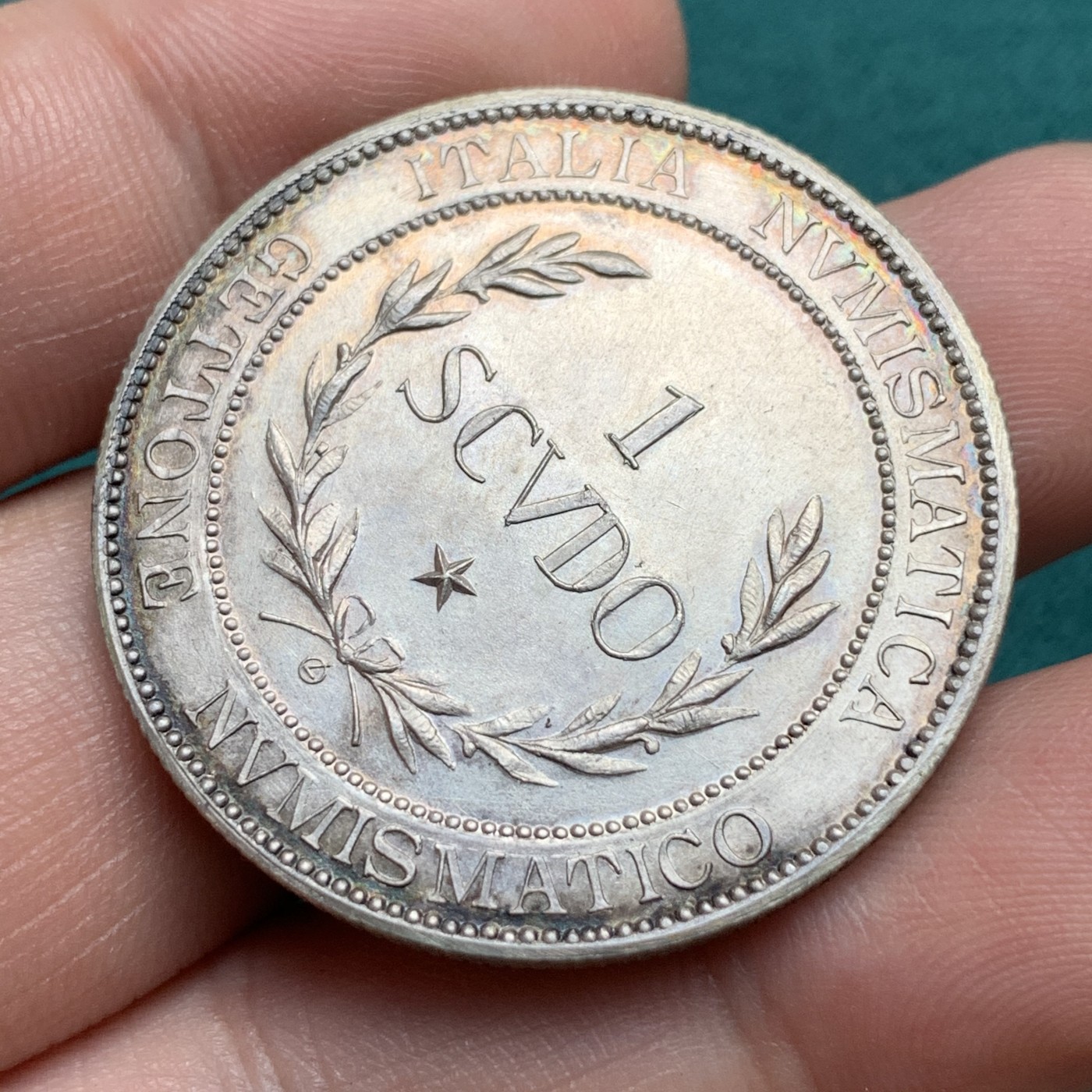 《竞宝斋》第187场-周日，周一 2场 (全场包邮) 弗雷德里克二世逝世七百年纪念 意大利 银质代币  直径：35.8mm 重量：19g