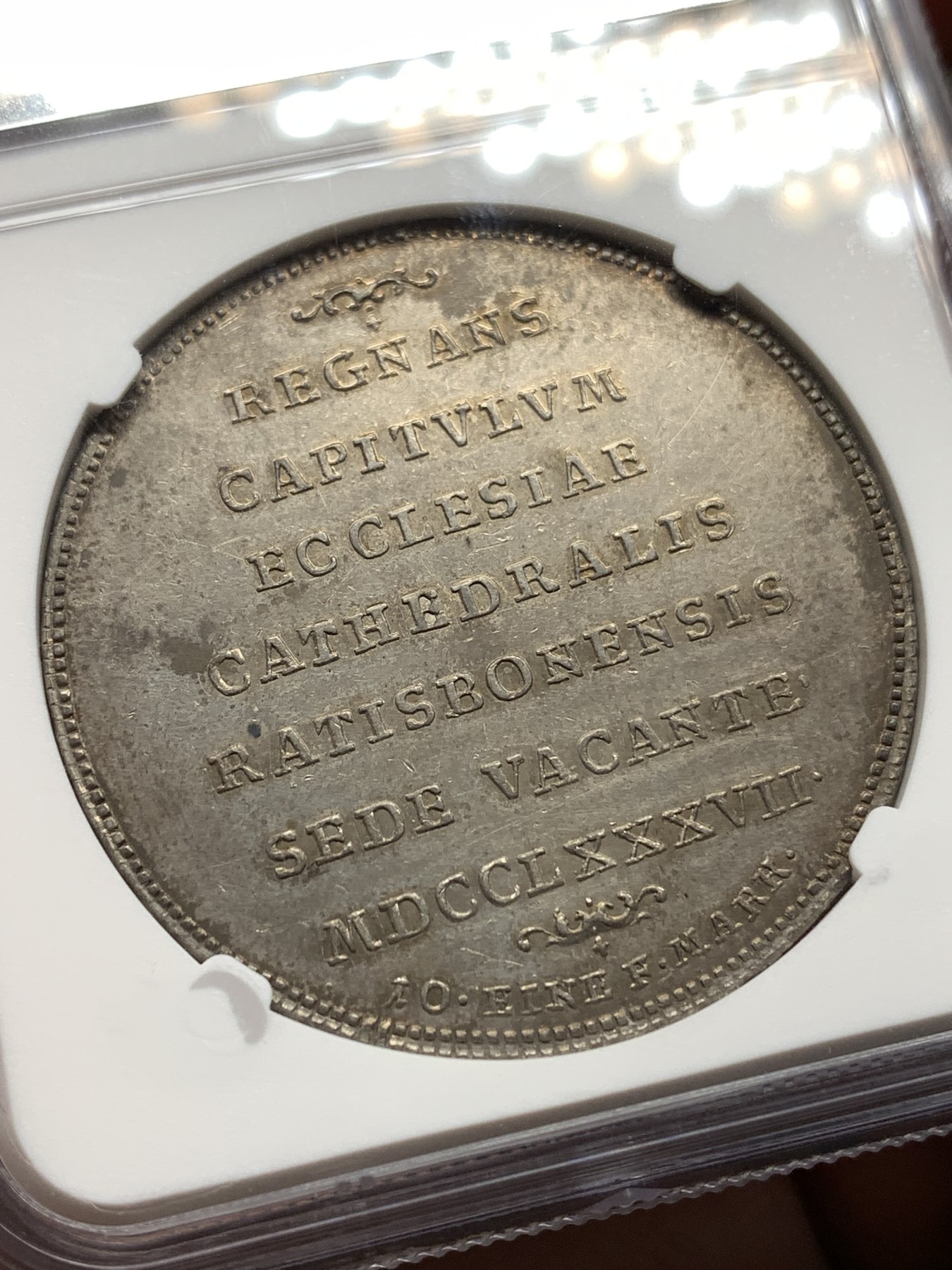 《竞宝斋》第187场-周日，周一 2场 (全场包邮) NGC MS61 德国 雷根斯堡主教区 1787BK 缺位泰勒大银 稀少单年 极致工艺 性价比支选