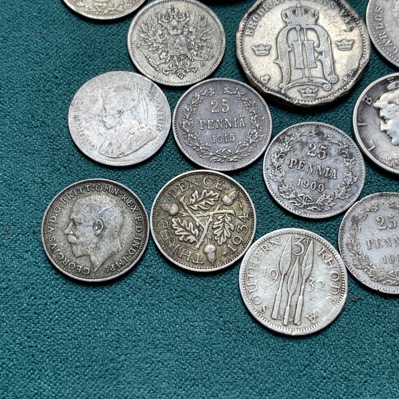 《竞宝斋》第187场-周日，周一 2场 (全场包邮) 小银币一组多枚 具体数量 品种见图