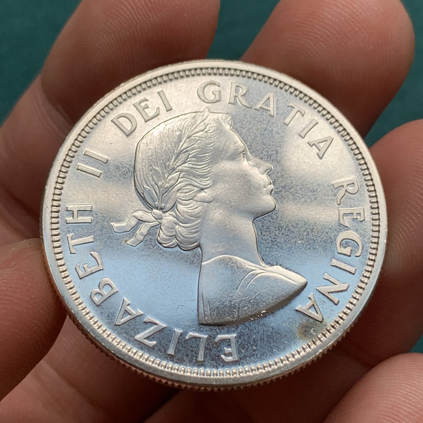 《竞宝斋》第187场-周日，周一 2场 (全场包邮) 加拿大1964年1元银币  夏洛特敦百年