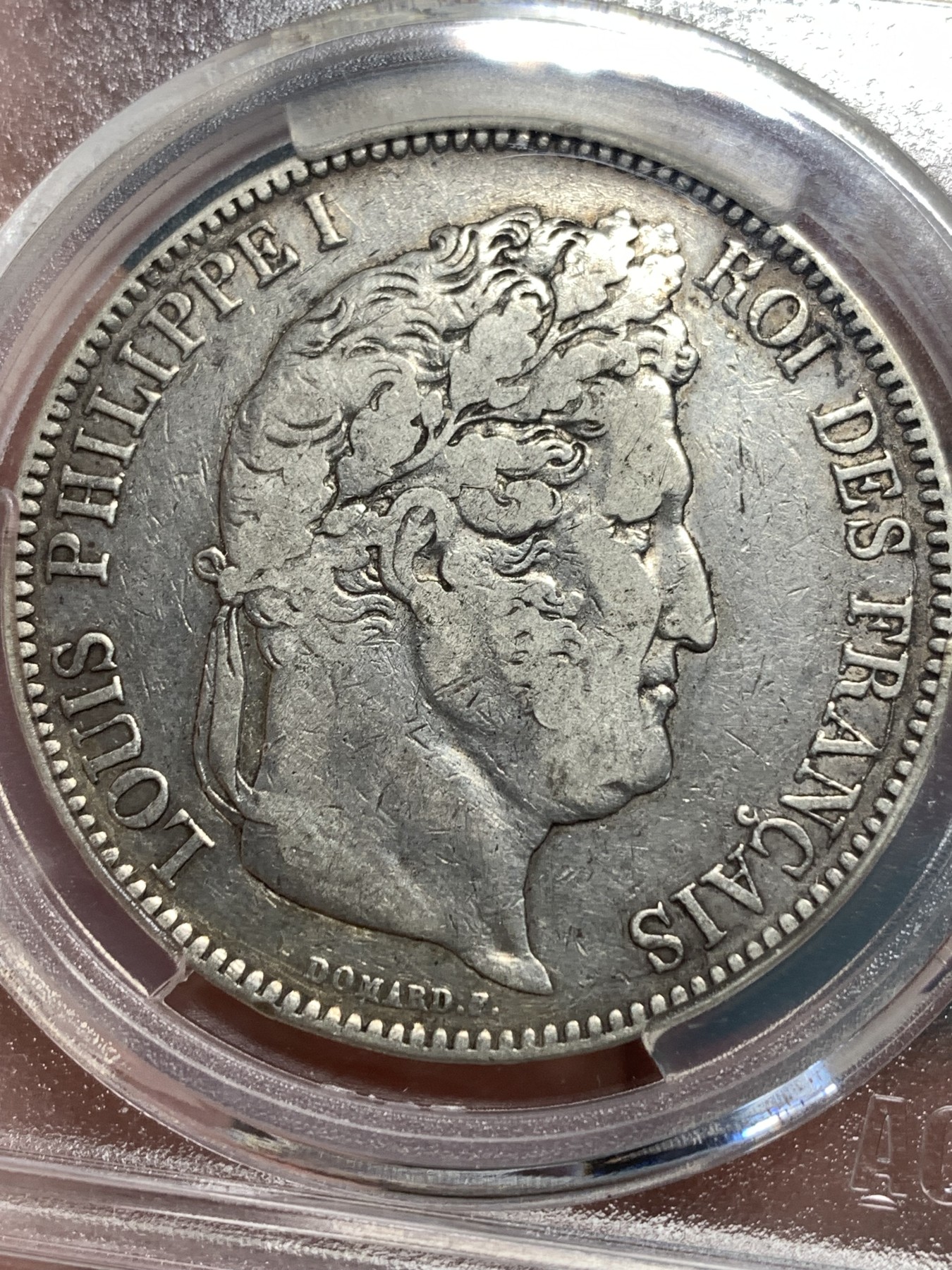 《竞宝斋》第187场-周日，周一 2场 (全场包邮) 爱藏 XF45 法国1842年菲利普5法郎银币