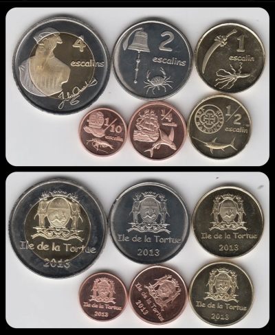 加勒比地区 托尔图加2013年 6枚套币 全新 - 加勒比地区 托尔图加2013年 6枚套币 全新