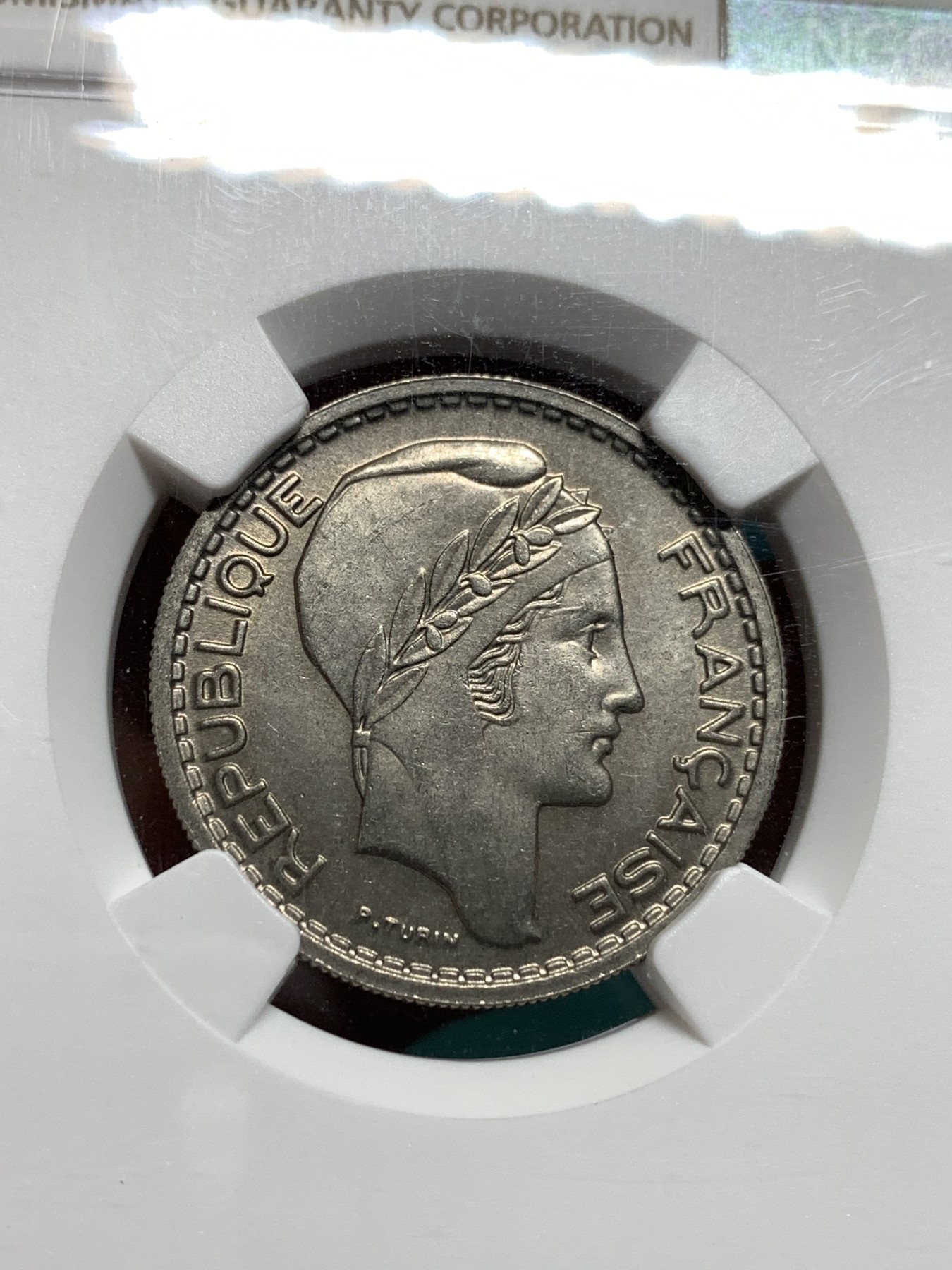 《竞宝斋》第187场-周日，周一 2场 (全场包邮) NGC MS64 法国 1949年 玛丽安娜女神 10法郎