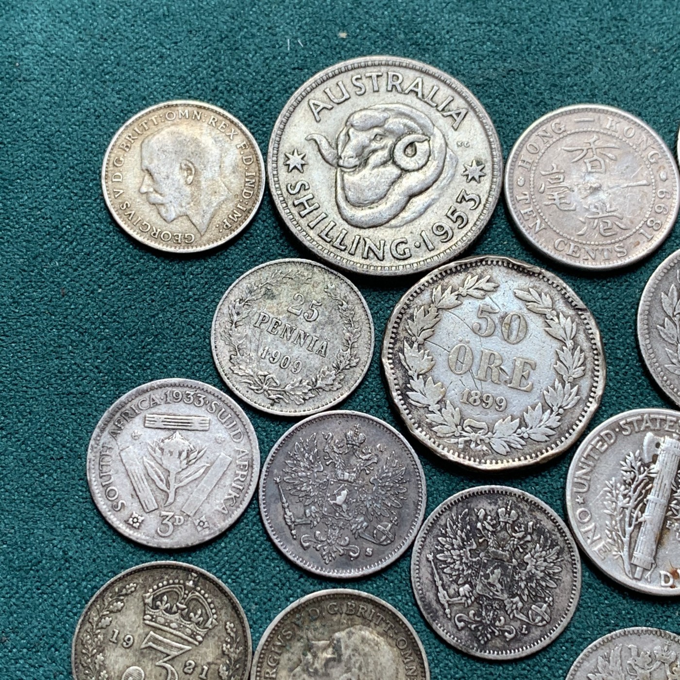 《竞宝斋》第187场-周日，周一 2场 (全场包邮) 小银币一组多枚 具体数量 品种见图