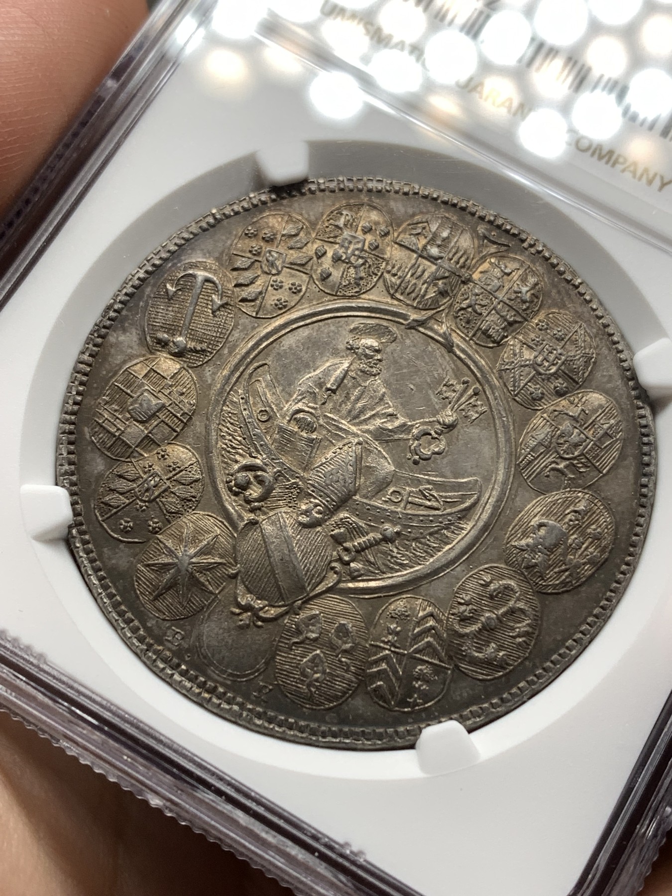 《竞宝斋》第187场-周日，周一 2场 (全场包邮) NGC MS61 德国 雷根斯堡主教区 1787BK 缺位泰勒大银 稀少单年 极致工艺 性价比支选