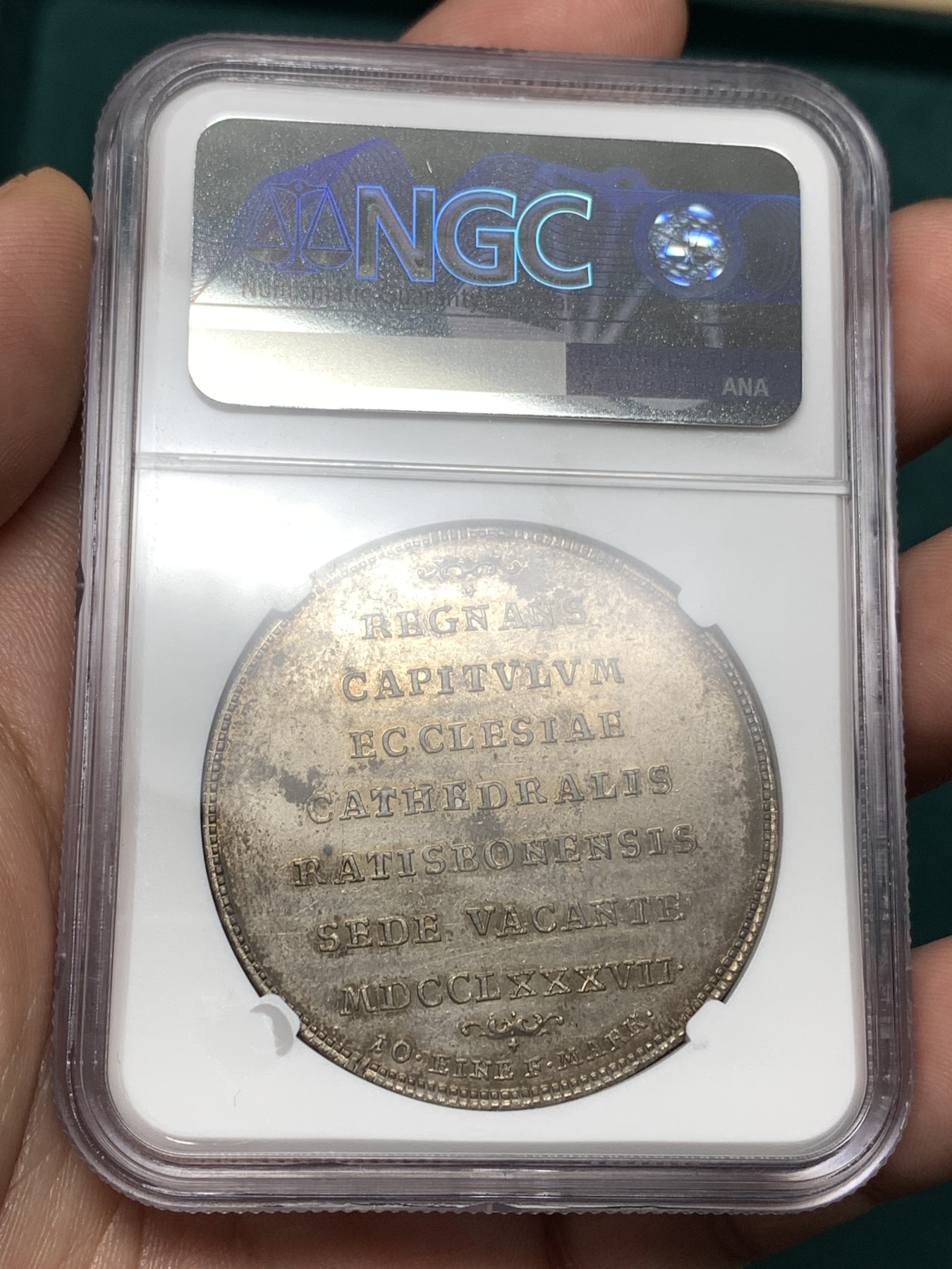 《竞宝斋》第187场-周日，周一 2场 (全场包邮) NGC MS61 德国 雷根斯堡主教区 1787BK 缺位泰勒大银 稀少单年 极致工艺 性价比支选