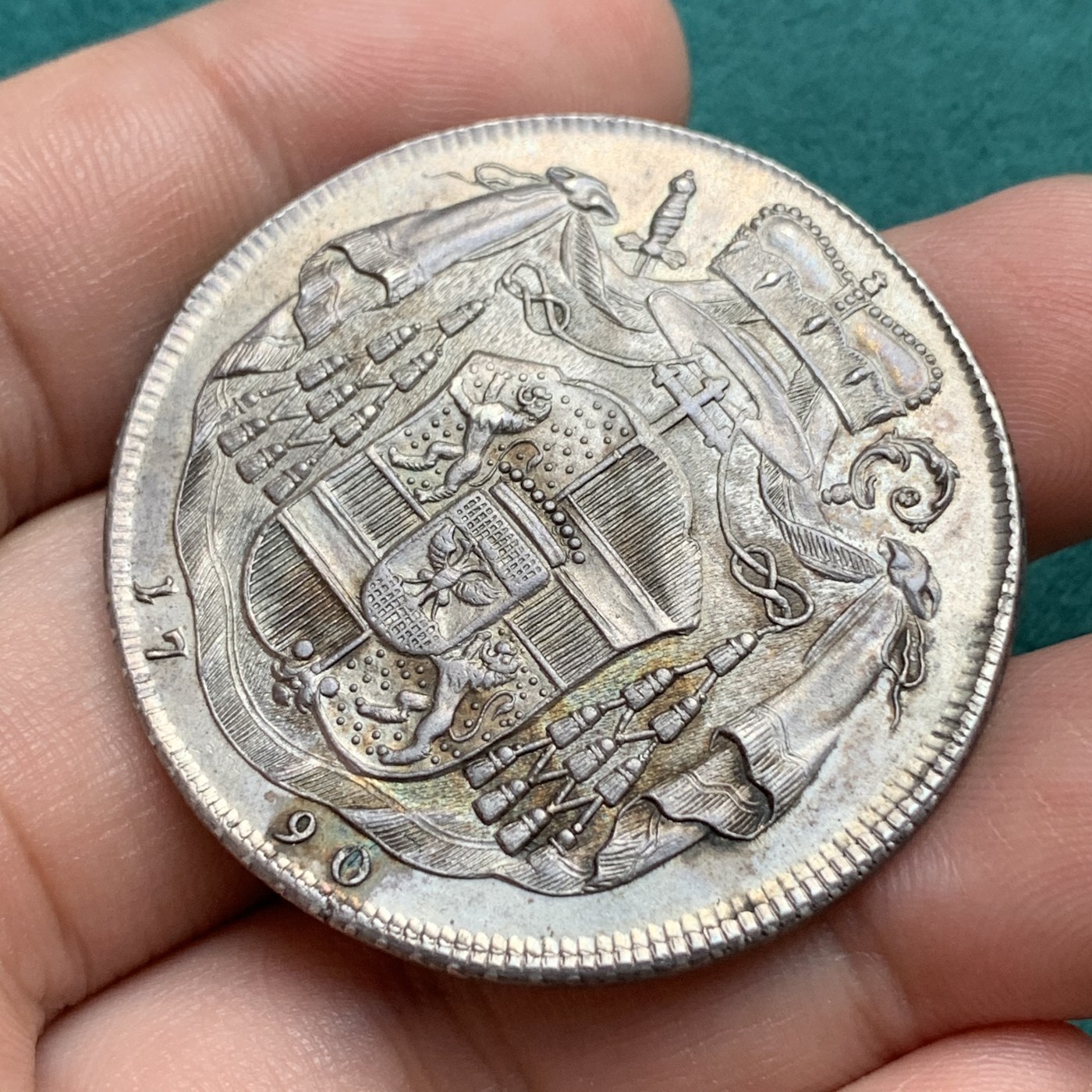 《竞宝斋》第187场-周日，周一 2场 (全场包邮) 1790 奥地利 萨尔茨堡教区 窗帘泰勒大银币 美丽边花