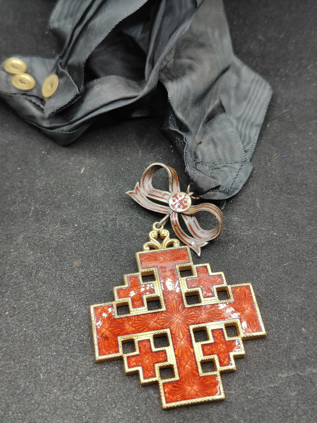 全场0元起拍 第80期 咸鱼国勋章拍卖专场 8月9日（周三）下午6：00开始 梵蒂冈教皇国 稀少女版 指挥官级圣暮骑士团勋章 颈绶 铜珐琅