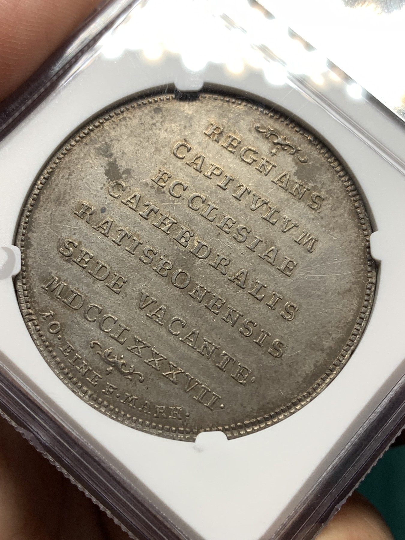 《竞宝斋》第187场-周日，周一 2场 (全场包邮) NGC MS61 德国 雷根斯堡主教区 1787BK 缺位泰勒大银 稀少单年 极致工艺 性价比支选