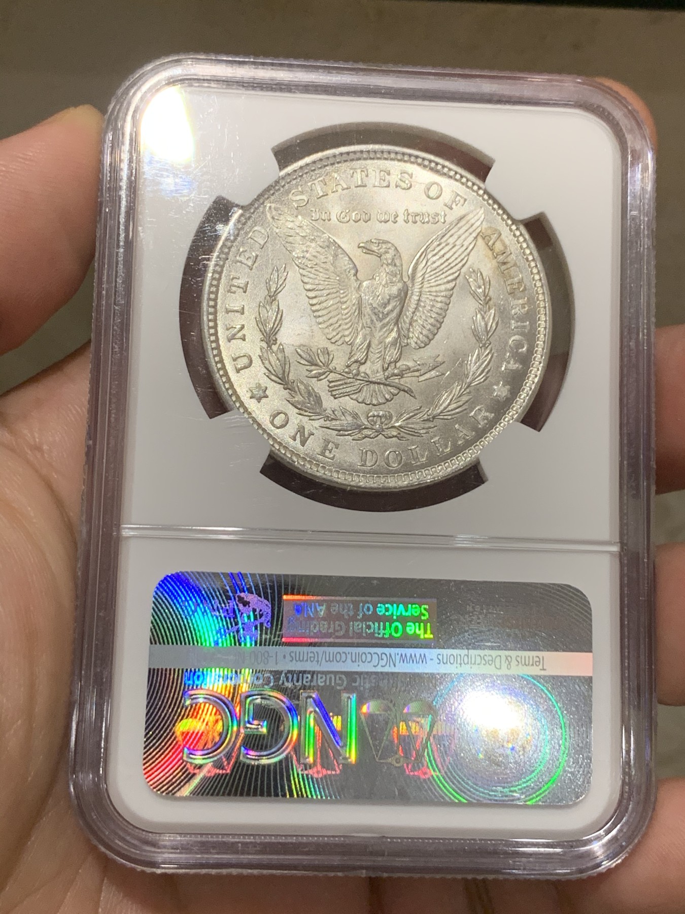 《竞宝斋》第187场-周日，周一 2场 (全场包邮) NGC-MS64 美国 1921 摩根银元