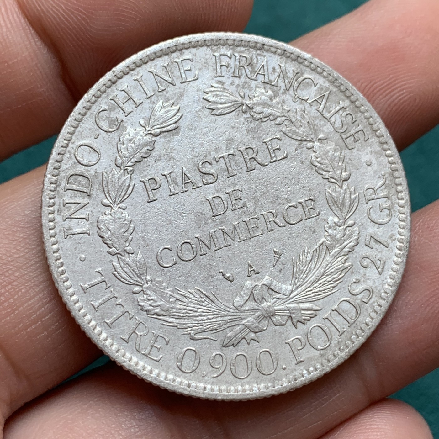 《竞宝斋》第187场-周日，周一 2场 (全场包邮) 1906A法属印度支那1皮阿斯特坐洋大银币 细节锋利