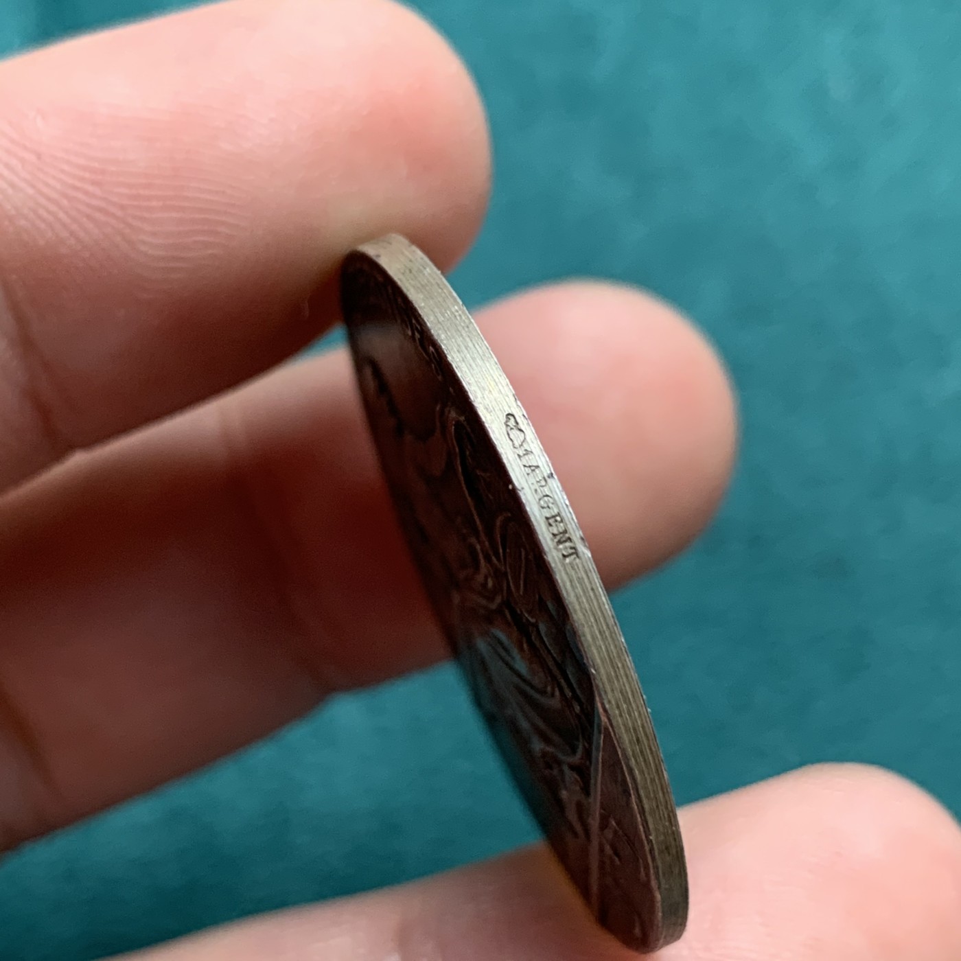 《竞宝斋》第187场-周日，周一 2场 (全场包邮) 法国1822年工商协会女神纪念银章，16.2g 33mm 丰饶角Argent边铭