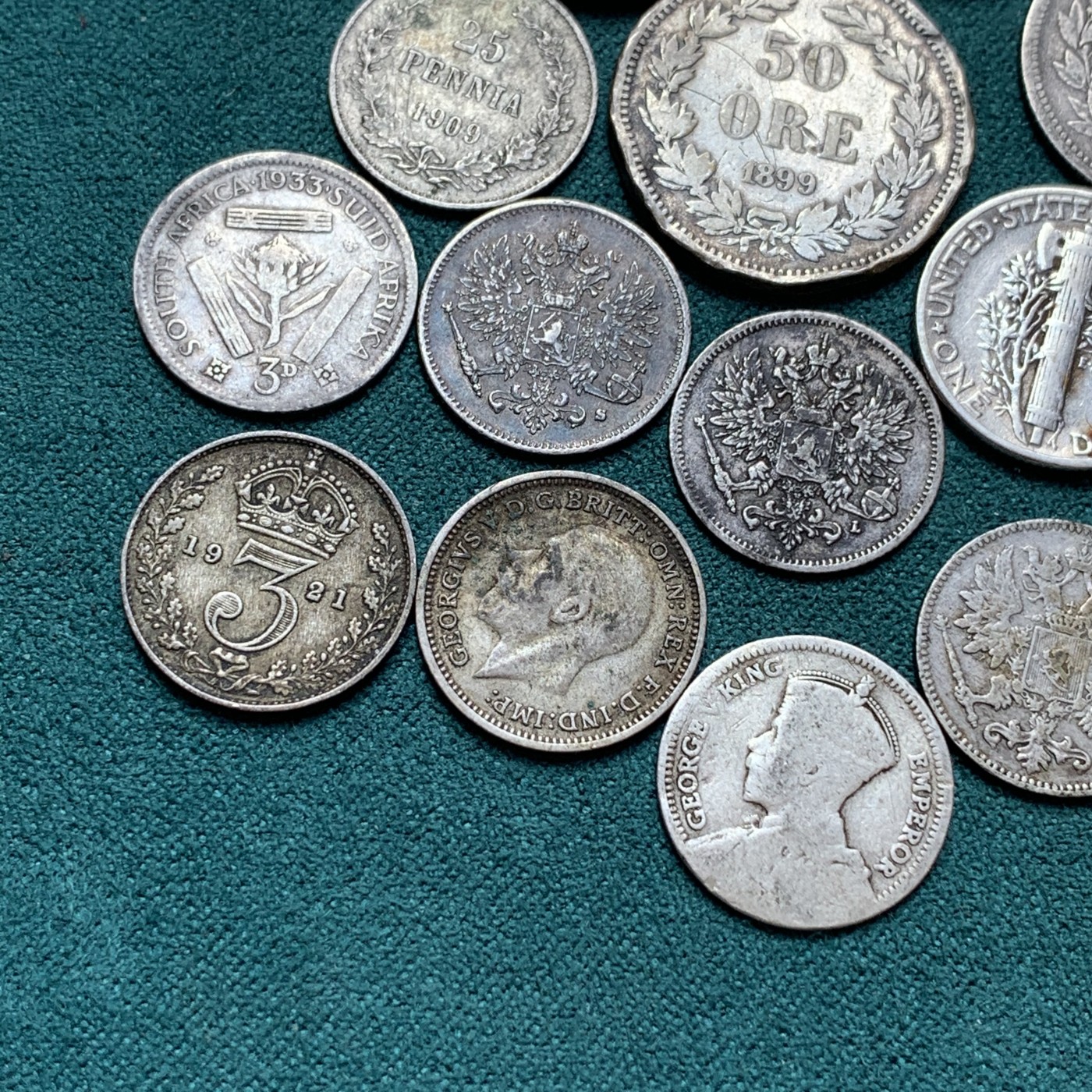 《竞宝斋》第187场-周日，周一 2场 (全场包邮) 小银币一组多枚 具体数量 品种见图