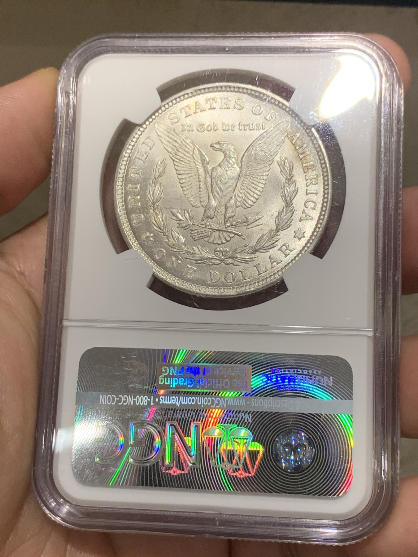 《竞宝斋》第187场-周日，周一 2场 (全场包邮) NGC-MS64 美国 1921 摩根银元