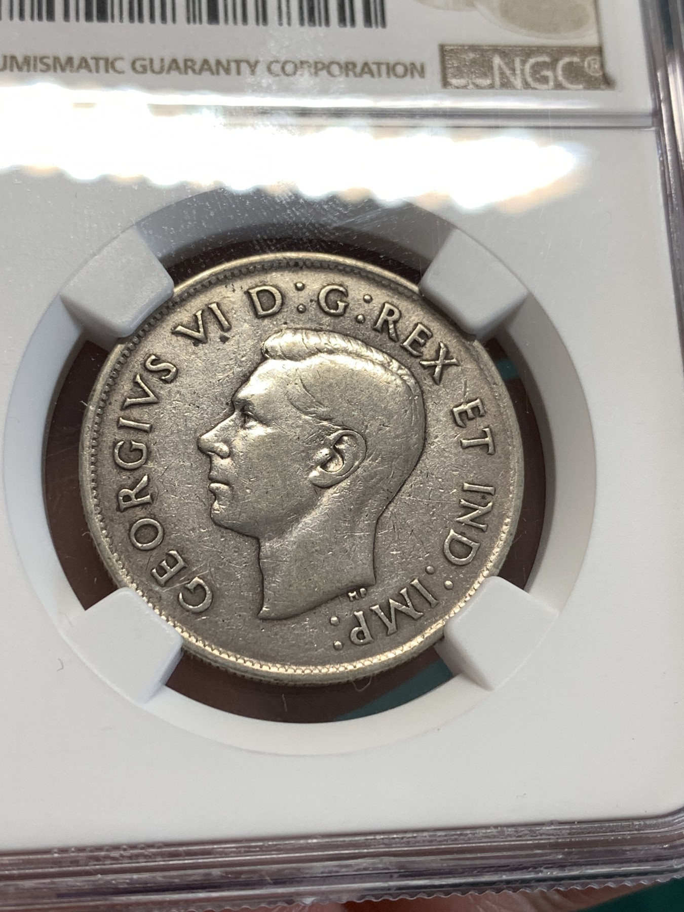 《竞宝斋》第188场-周日，周一 2场 (全场包邮) NGC-VFD 加拿大1943年50分银币