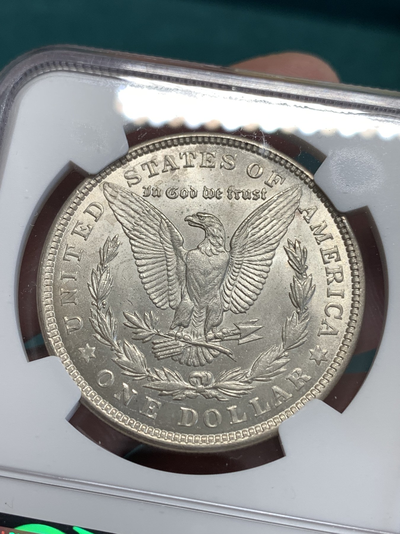 《竞宝斋》第188场-周日，周一 2场 (全场包邮) NGC-MS64 美国1921年摩根银币，底板洁净