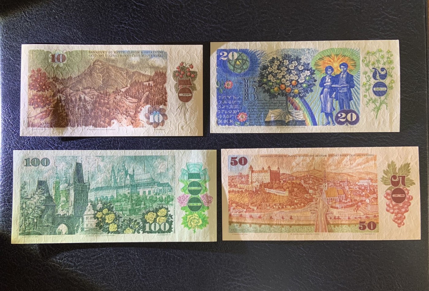 收藏联盟Quantum Auction 第280期拍卖  捷克斯洛伐克1986-89年10-100克朗 品相全新UNC 20面额为夸美斯基(教育家，现代小学中学，大学分级制度的奠基人)