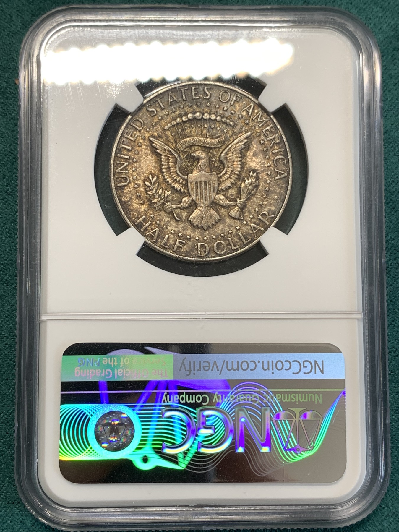 《竞宝斋》第188场-周日，周一 2场 (全场包邮) NGC MS62 美国1964年50分肯尼迪银币 900银 12.5克
