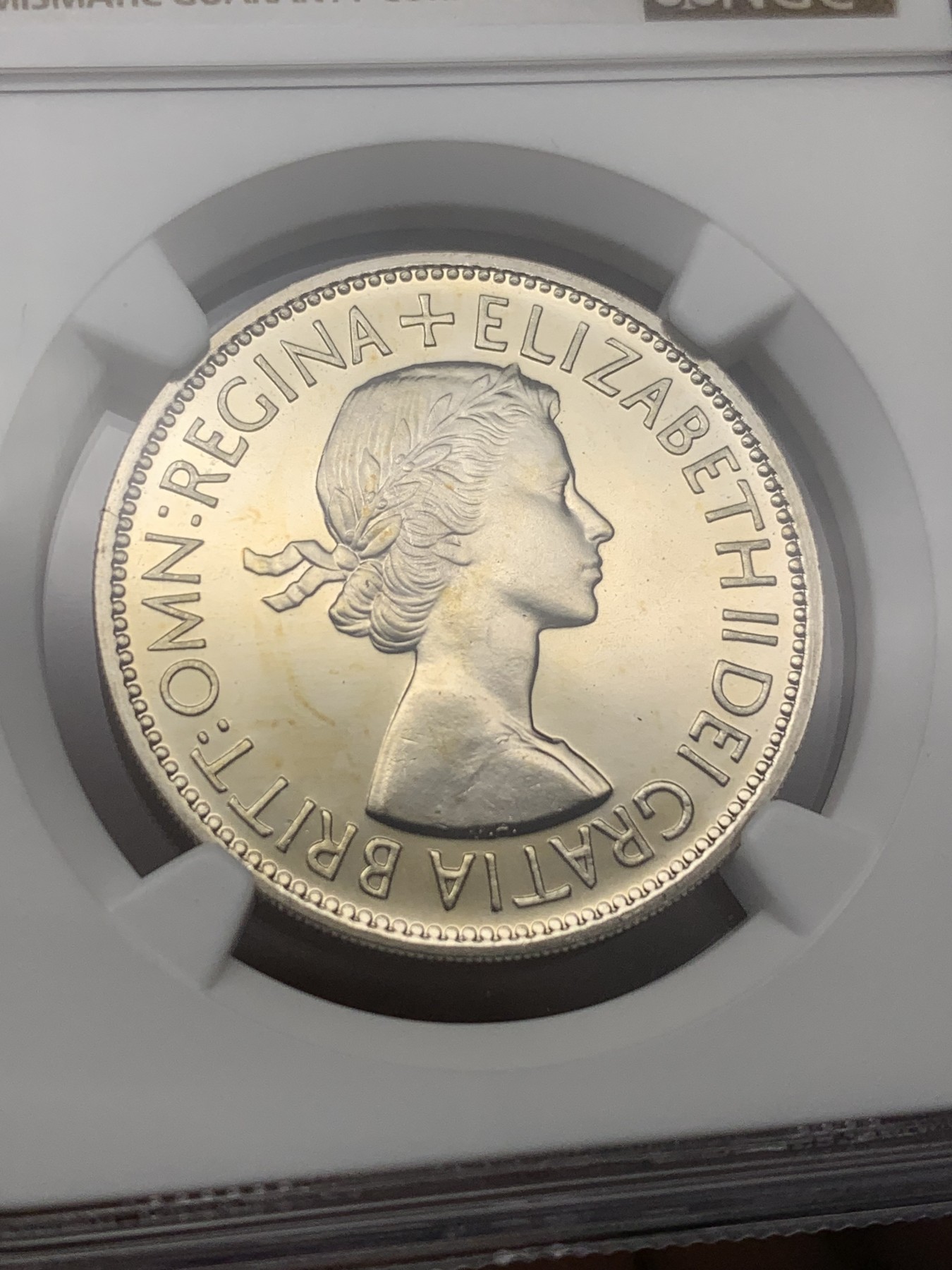 《竞宝斋》第188场-周日，周一 2场 (全场包邮) NGC-PF65 1953年英国伊丽莎白二世加冕精制半克朗 高分