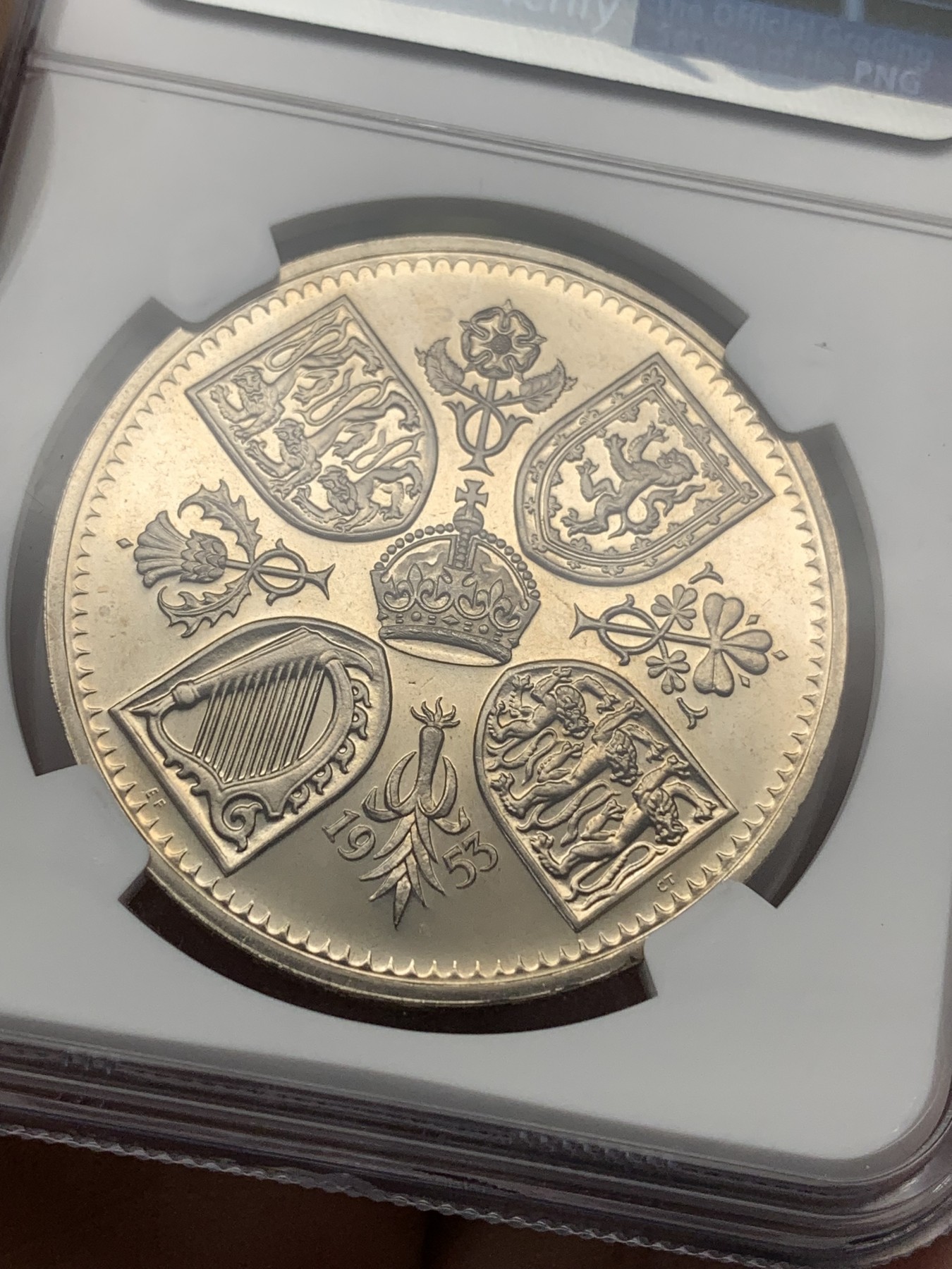 《竞宝斋》第188场-周日，周一 2场 (全场包邮) NGC-PF64CAM 1953年英国伊丽莎白二世加冕精制克朗