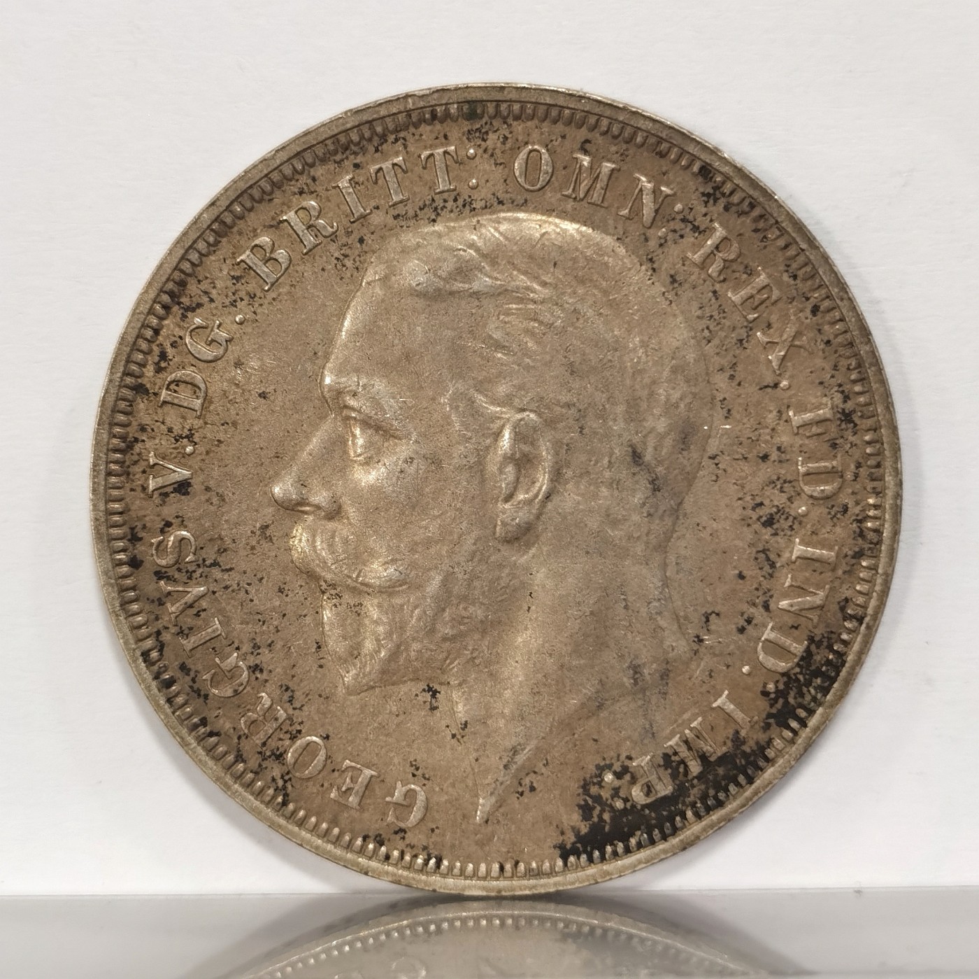 博洋堂世界钱币拍卖第038期（全场包邮） 英国1935年乔治五世银禧木马剑克朗银币，打制深峻细节清晰