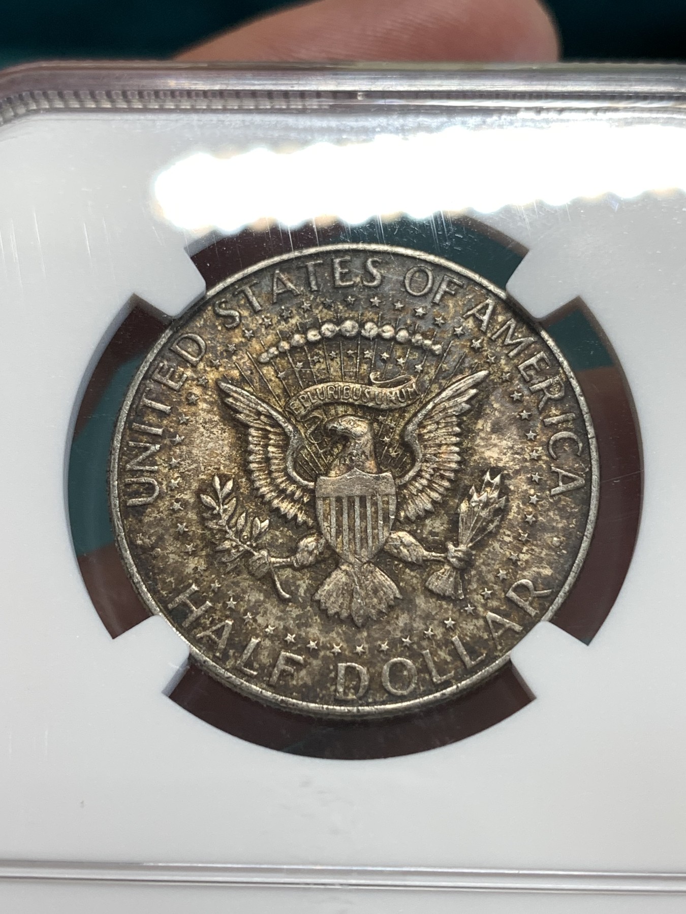 《竞宝斋》第188场-周日，周一 2场 (全场包邮) NGC MS62 美国1964年50分肯尼迪银币 900银 12.5克