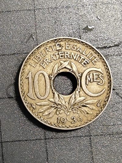 轻松集币无压力 - 法国1936年中孔10分