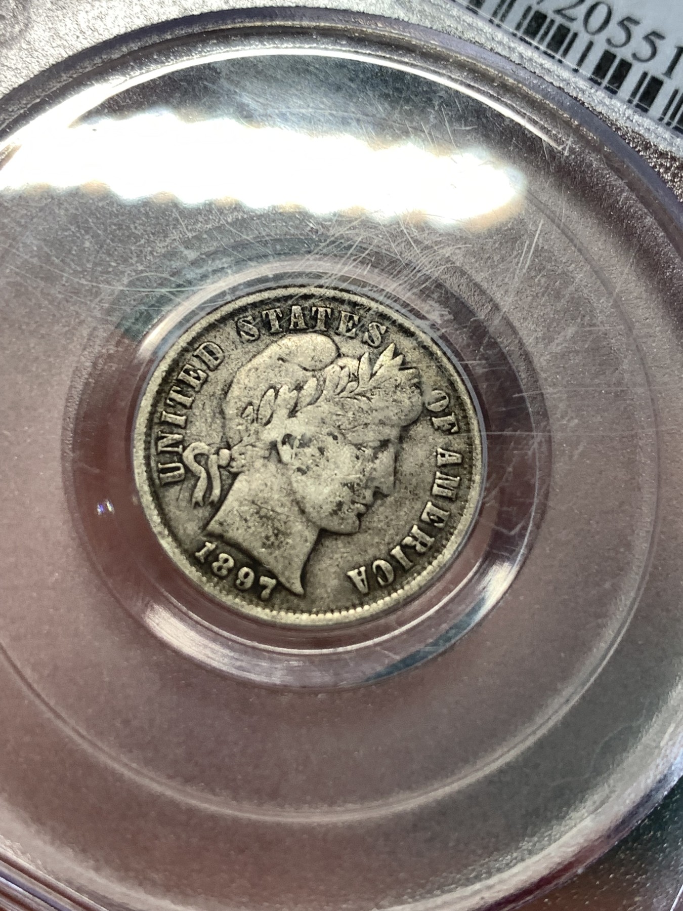 《竞宝斋》第188场-周日，周一 2场 (全场包邮) PCGS-F15 1897年美国巴伯10分银币，早期银币有份难得。