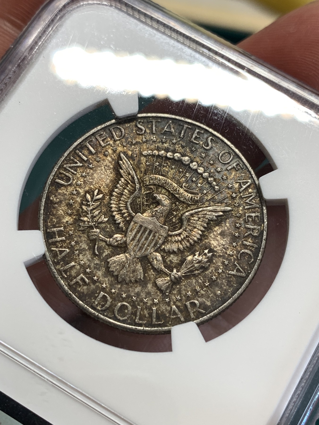 《竞宝斋》第188场-周日，周一 2场 (全场包邮) NGC MS62 美国1964年50分肯尼迪银币 900银 12.5克