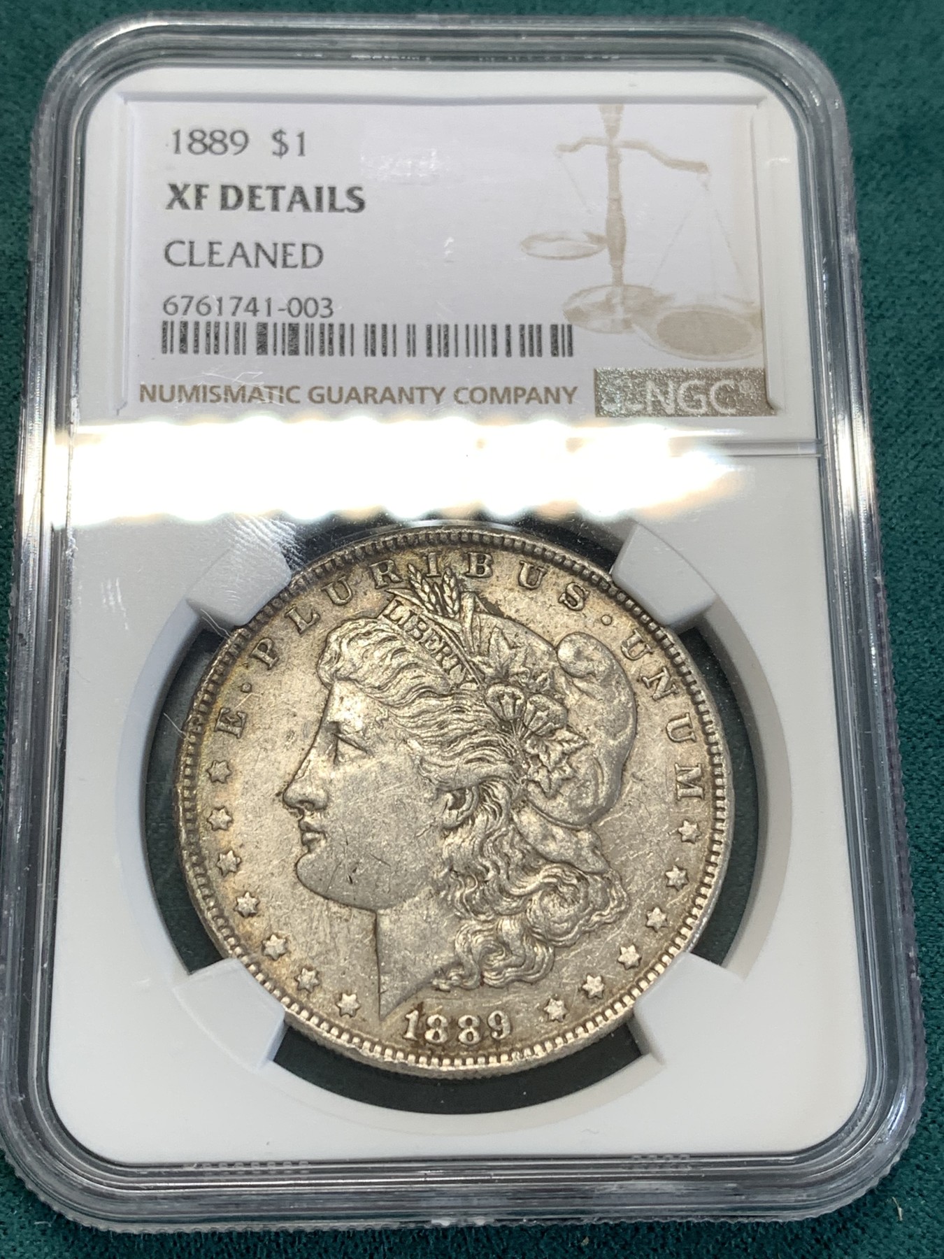《竞宝斋》第188场-周日，周一 2场 (全场包邮) NGC XF 美国1889年摩根银元